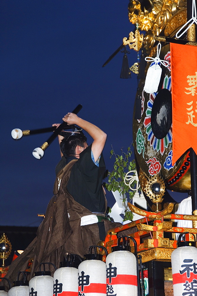 Decorated floats at Takayama spring festival, Honshu Island, Japan, Asia