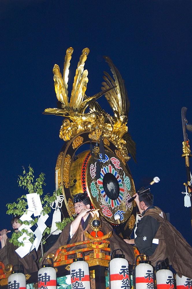 Decorated floats at Takayama spring festival, Honshu Island, Japan, Asia