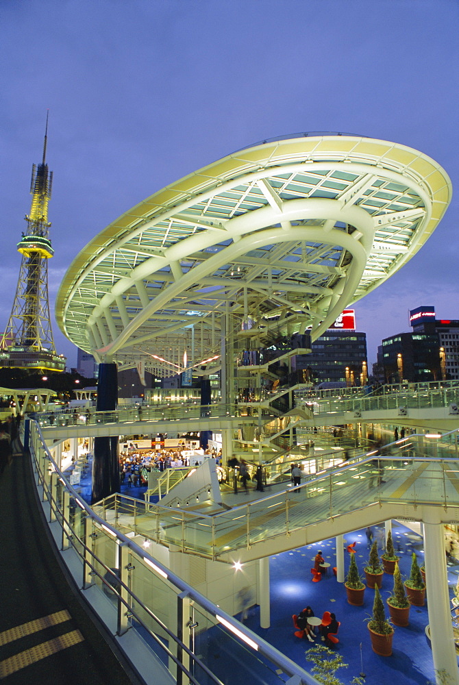 Skywalk, Nagoya city center, Japan