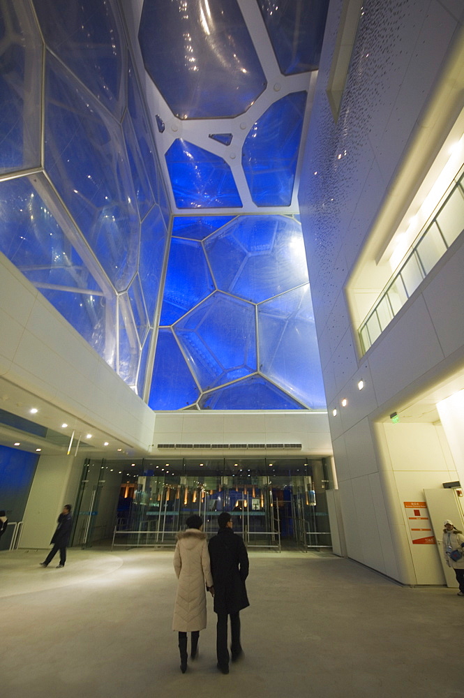 The Water Cube National Aquatics Center swimming arena in the Olympic Park, Beijing, China, Asia