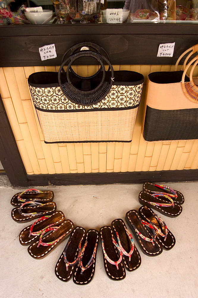 Geta slippers, souvenir shop, Kyoto City, Honshu island, Japa, Asia