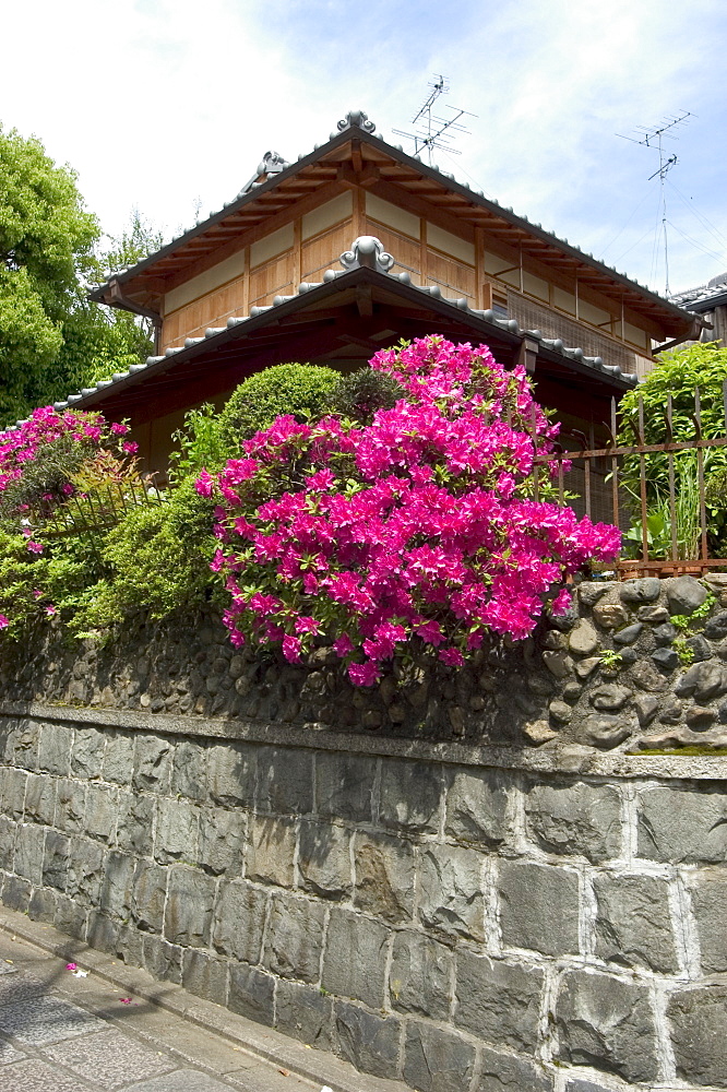 Traditional wooden houses, eastern hills, Kyoto, Honshu island, Japan, Asia