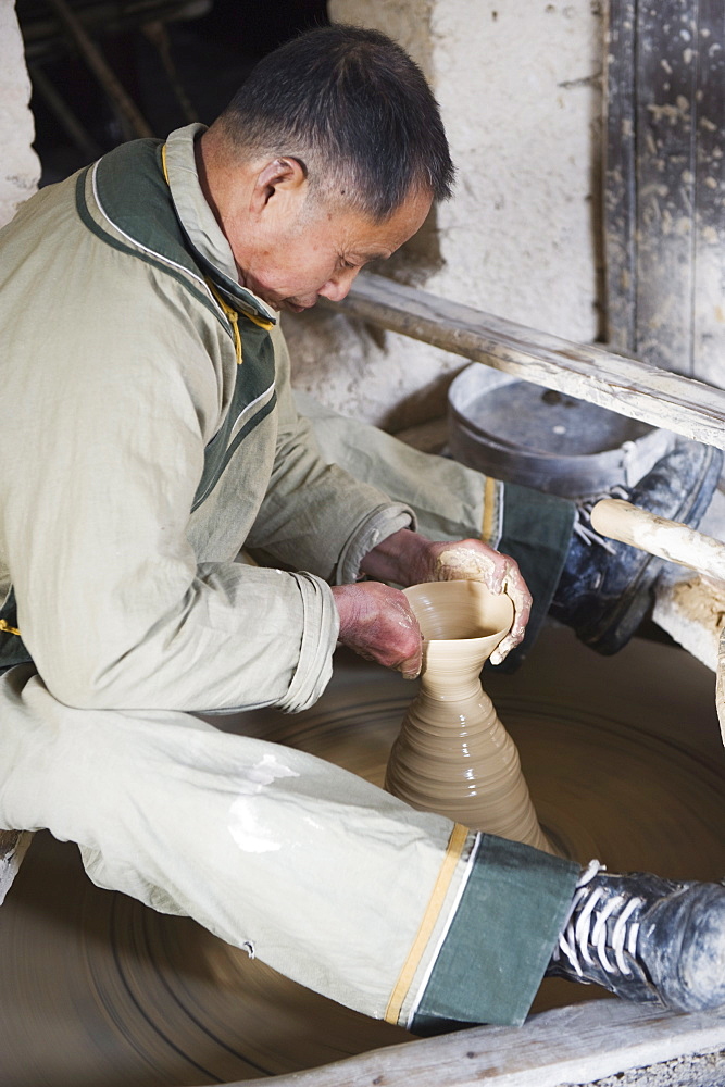 Qing and Ming Ancient Pottery Factory, Jingdezhen city, Jiangxi Province, China, Asia