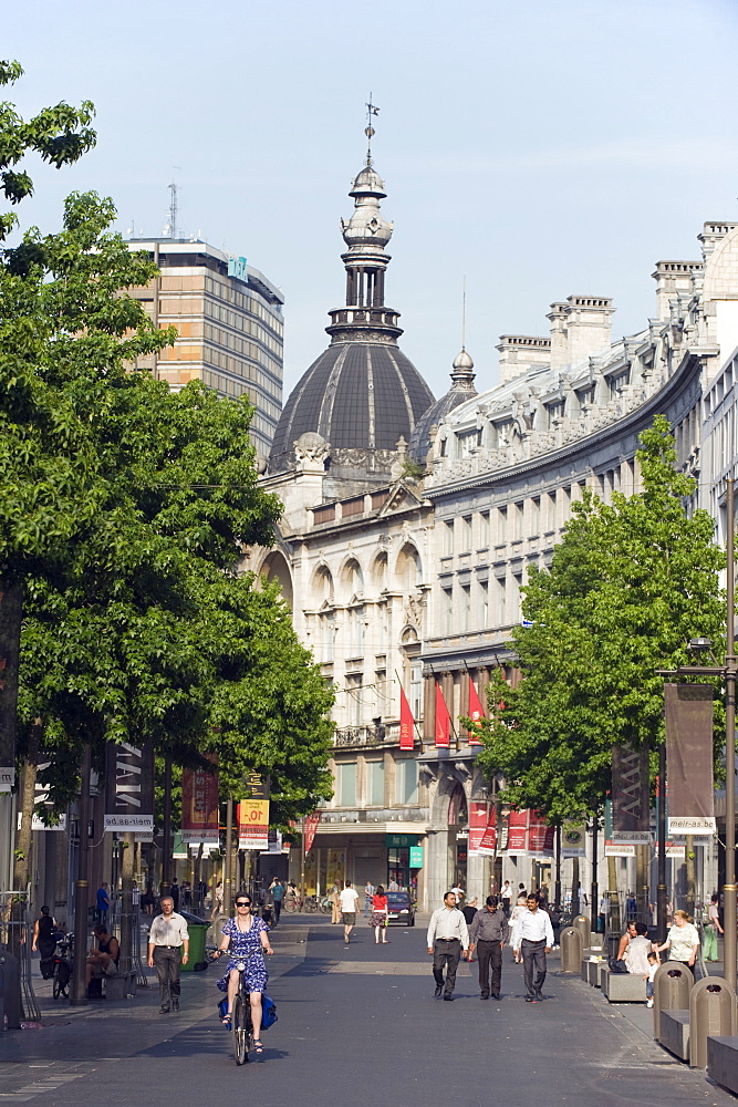 Meir pedestrian shopping area, Antwerp, Flanders, Belgium, Europe