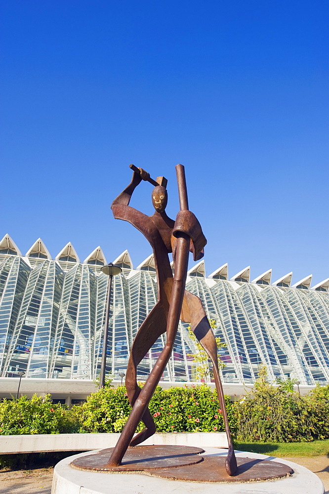 Modern art sculpture, City of Arts and Sciences, Valencia, Spain, Europe