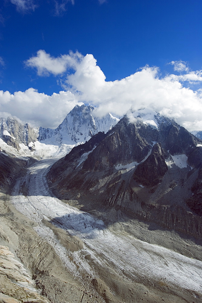 Mer de Glace glacier, Mont Blanc range, Chamonix, French Alps, France, Europe