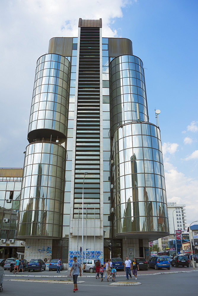 Modern building, Pristina, Kosovo, Europe