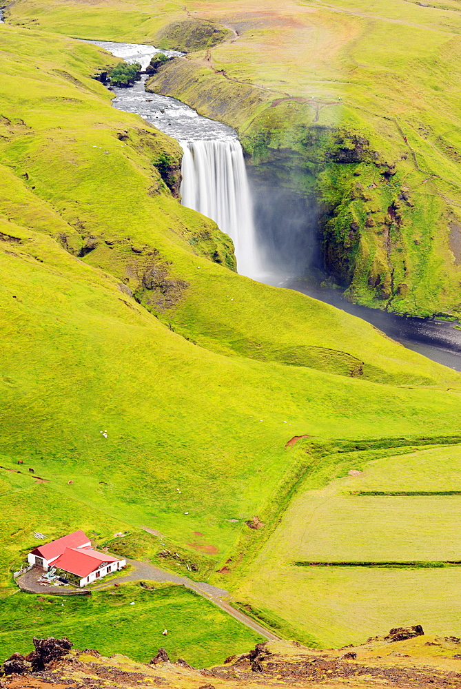 Skogafoss waterfall, Southern Region, Iceland, Polar Regions