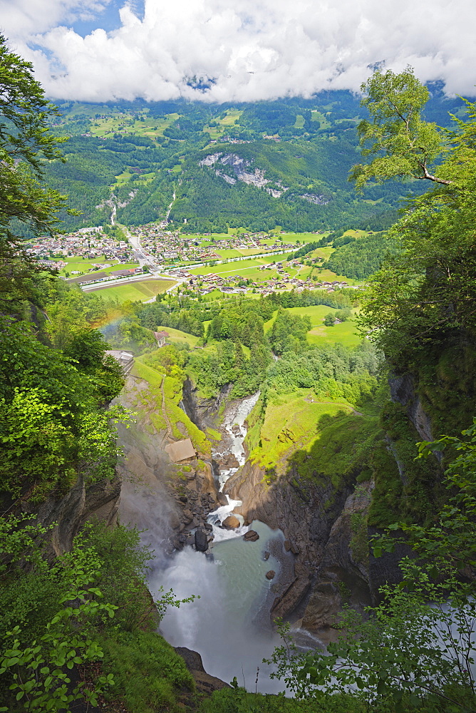 Reichenbach Falls, fictional location of Sherlock Holmes' death, Meiringen, Switzerland, Europe 