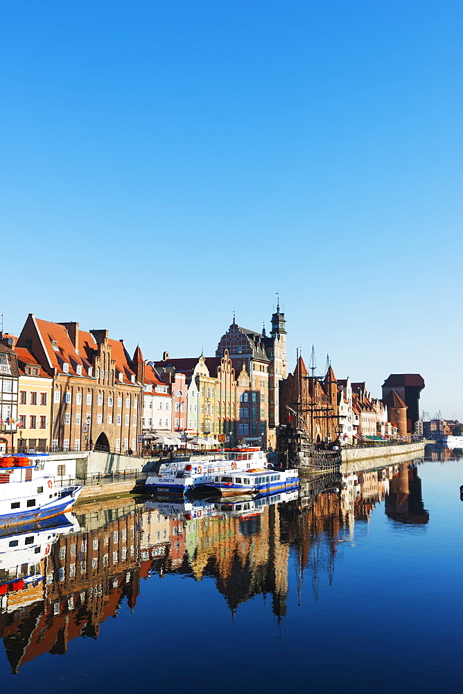 Canal side houses, Gdansk, Poland, Europe 