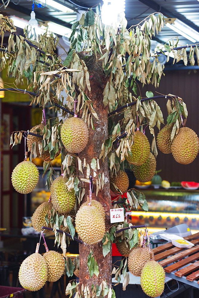 Durian street display, Singapore, Southeast Asia, Asia