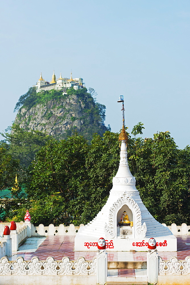 Buddhist temple on Popa Taung Kalat, Mount Popa, Myanmar (Burma), Asia