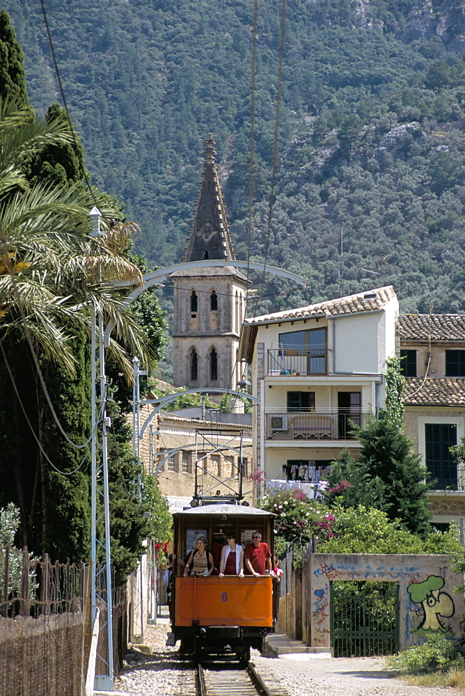 Tren de Soller tramway, Soller, Mallorca (Majorca), Balearic Islands, Spain, Mediterranean, Europe