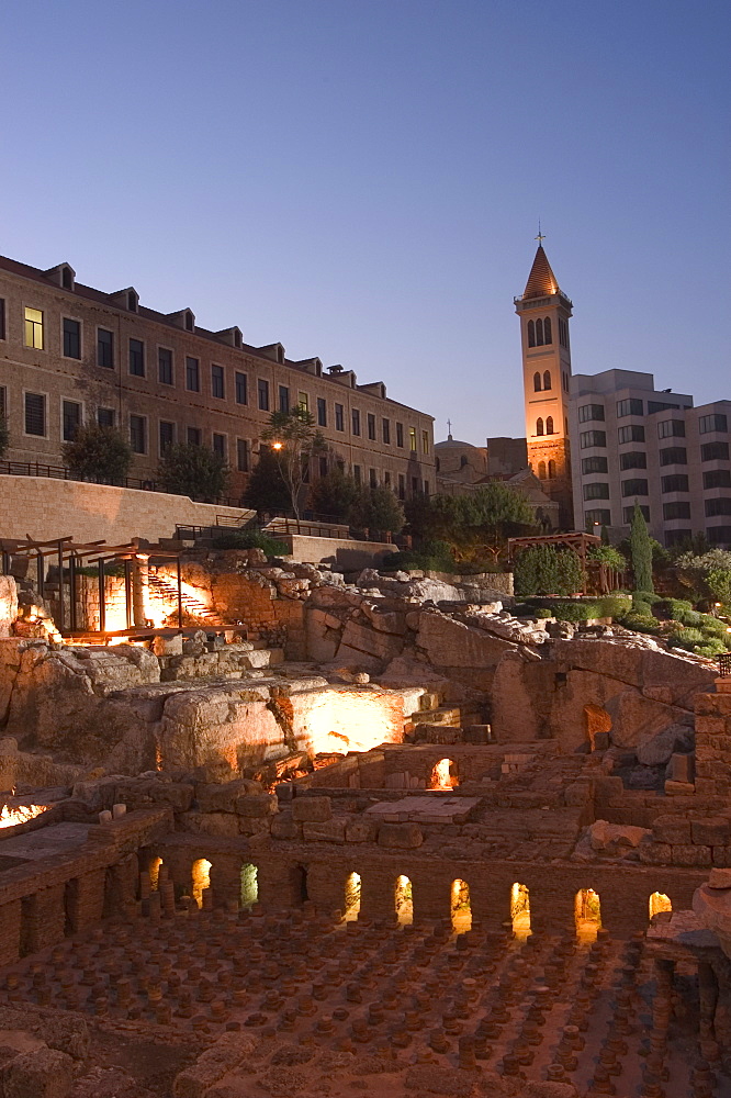 Roman Baths, archaelogical site, Beirut, Lebanon, Middle East