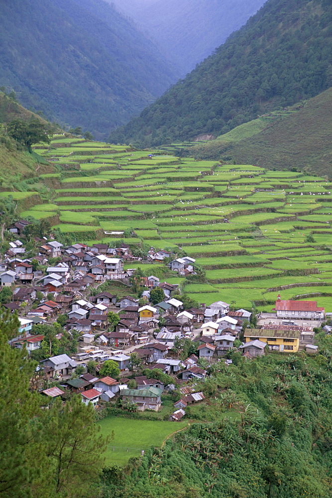 Rice terraces and village, Banaue, UNESCO World Heritage Site, Luzon, Philippines, Southeast Asia, Asia