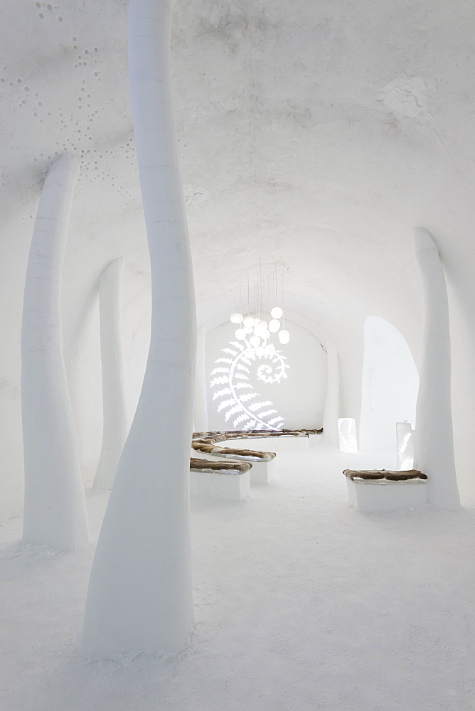 The chapel, Ice Hotel, Kiruna, Lapland, Arctic Circle, Sweden, Scandinavia, Europe