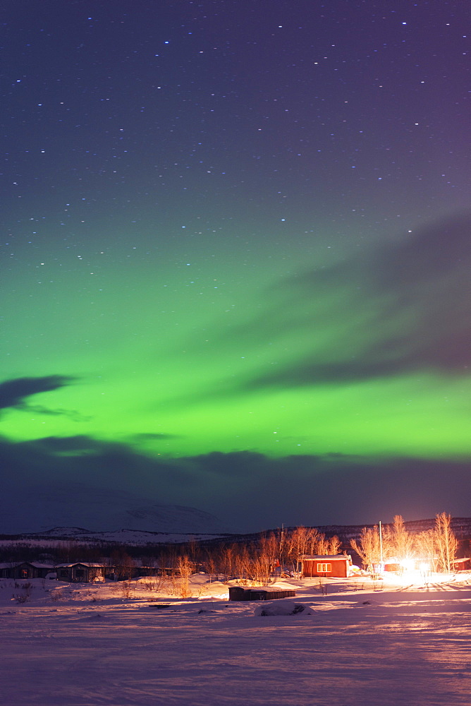 Aurora borealis (Northern Lights), Abisko, Lapland, Arctic Circle, Sweden, Scandinavia, Europe