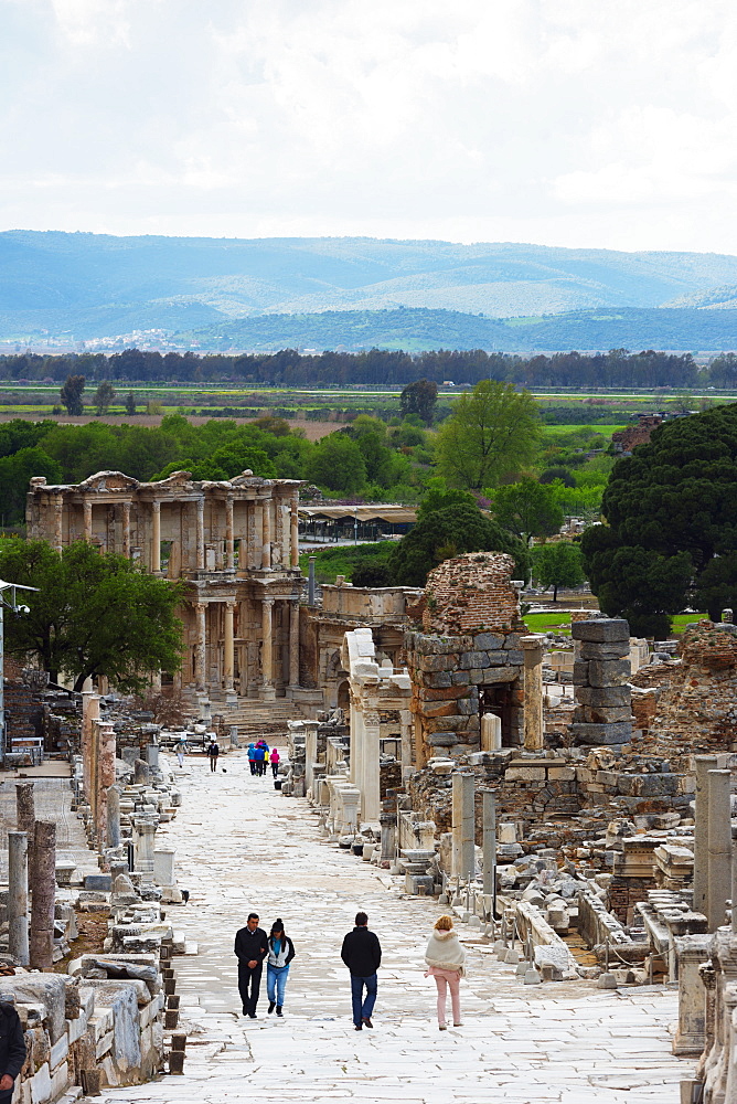 Ancient Roman ruins, The Library of Celcus, Ephesus, Anatolia, Turkey, Asia Minor, Eurasia