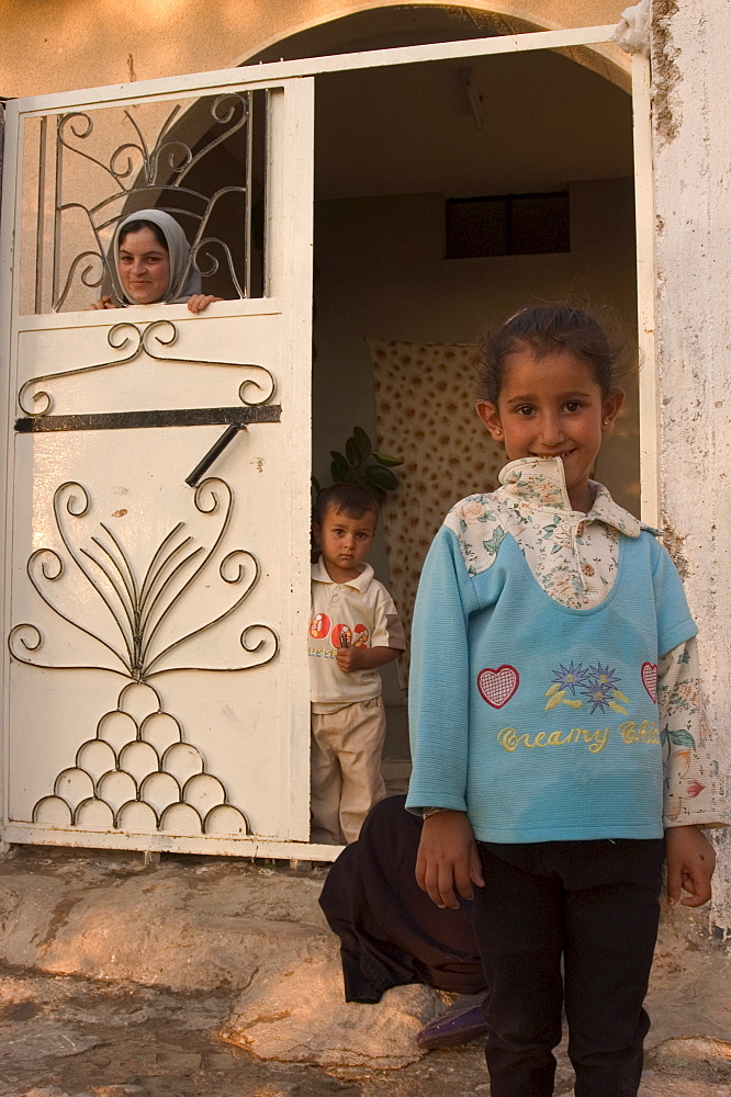 Local family, Bosra, Syria, Middle East