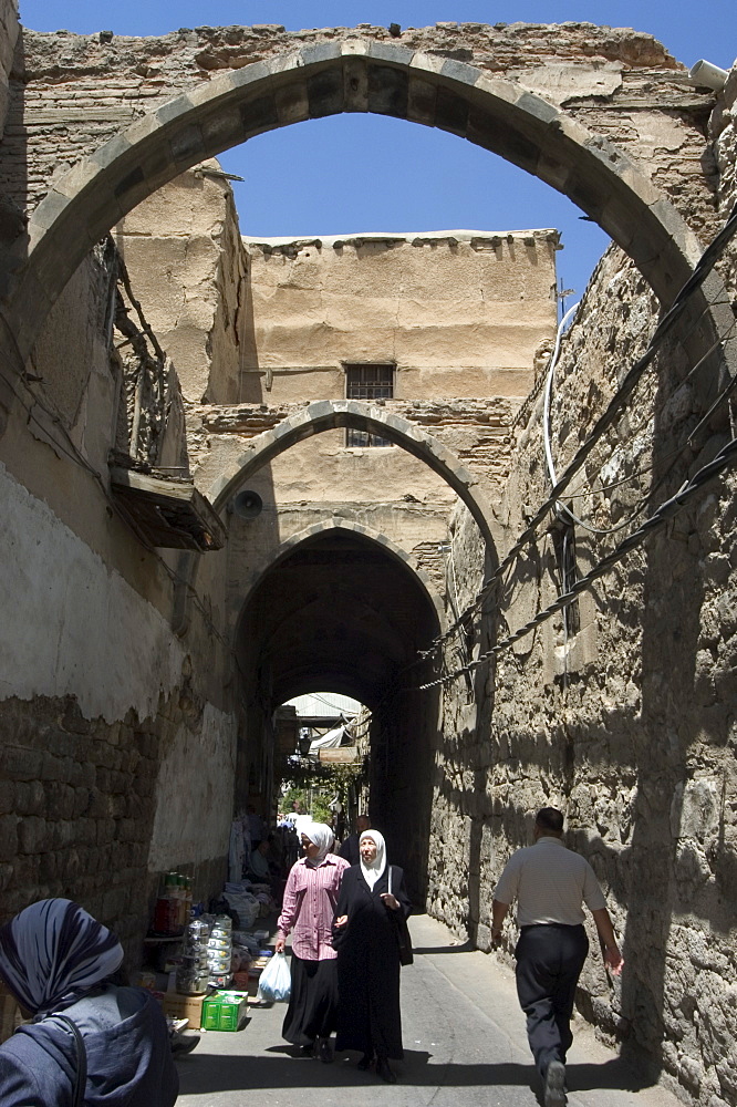 Arched road, Damascus, Syria, Middle East