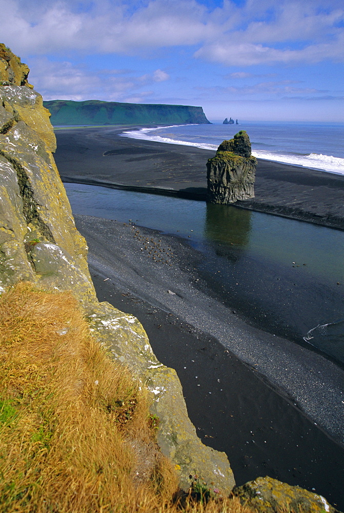 Rock formations on the south coast, Vik, Iceland