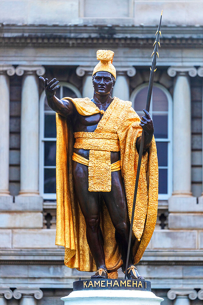 Statue of King Kamehameha I, Oahu Island, Hawaii, United States of America, North America