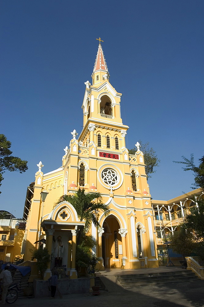 St. Francois Xavier church in Cholon Chinatown, where President Diem was captured during the coup d'etat in 1963, Ho Chi Minh City (Saigon), Vietnam, Southeast Asia, Asia