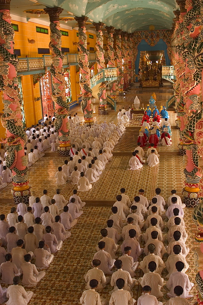 Cao Dai Temple, Tay Ninh, north of Ho Chi Minh City (Saigon), South Vietnam, Southeast Asia, Asia