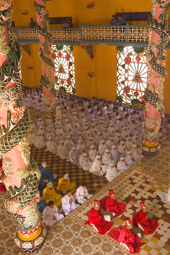 Cao Dai Temple, Tay Ninh, north of Ho Chi Minh City (Saigon), South Vietnam, Southeast Asia, Asia