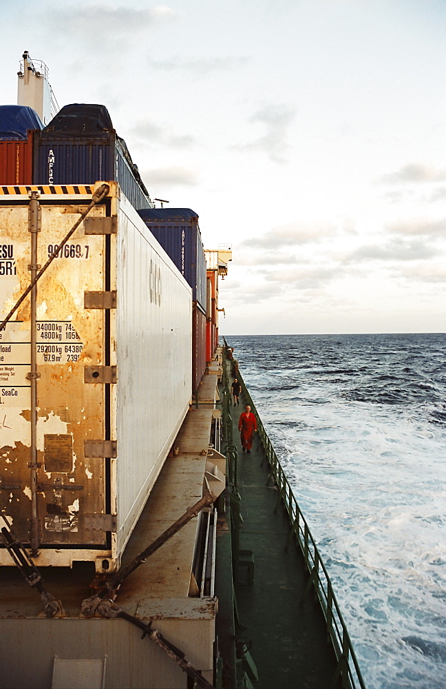 Container ship, mid-Atlantic Ocean