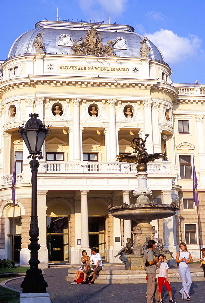 Neo-baroque Slovak National Theatre, now major opera and ballet venue, Bratislava, Slovakia, Europe