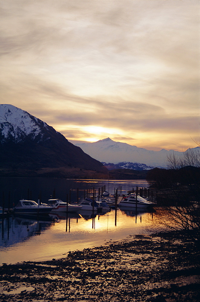 Sunset at Wanaka, South Island, New Zealand, Pacific