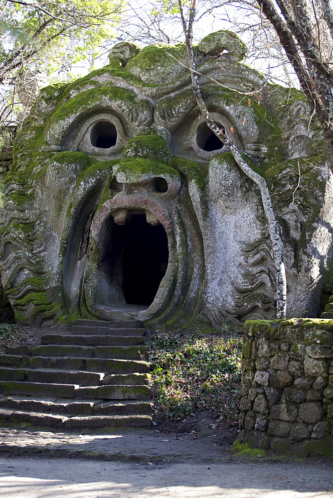 Parco dei Monstri (Garden of the Monsters), Sacro Bosco, Bomarzo Gardens, near Viterbo, Lazio, Italy, Europe