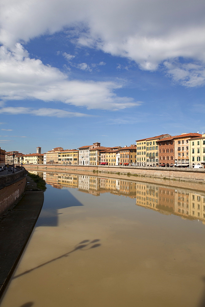 View of the Arno River, Pisa, Tuscany, Italy, Europe 