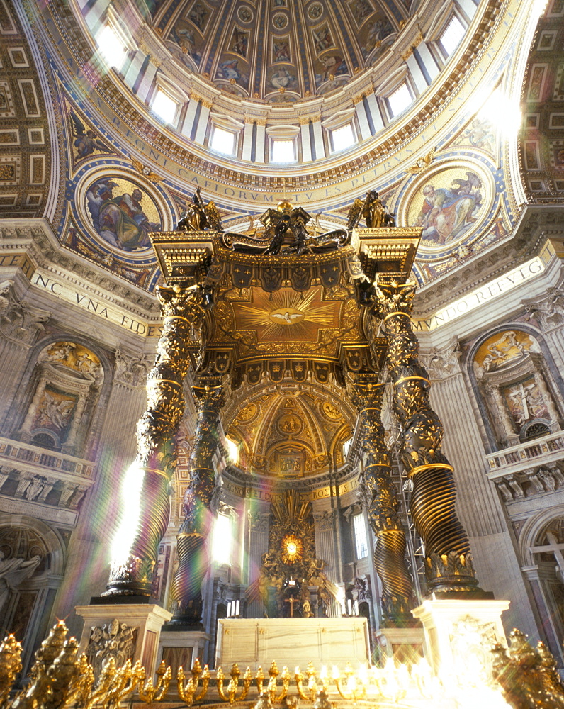 Interior of St. Peter's, Vatican, Rome, Lazio, Italy, Europe