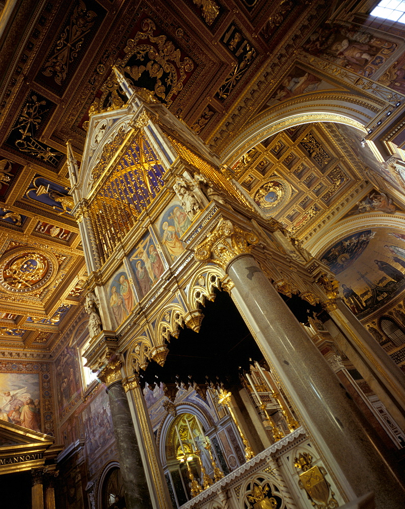 Church interior, St. John, Rome, Lazio, Italy, Europe