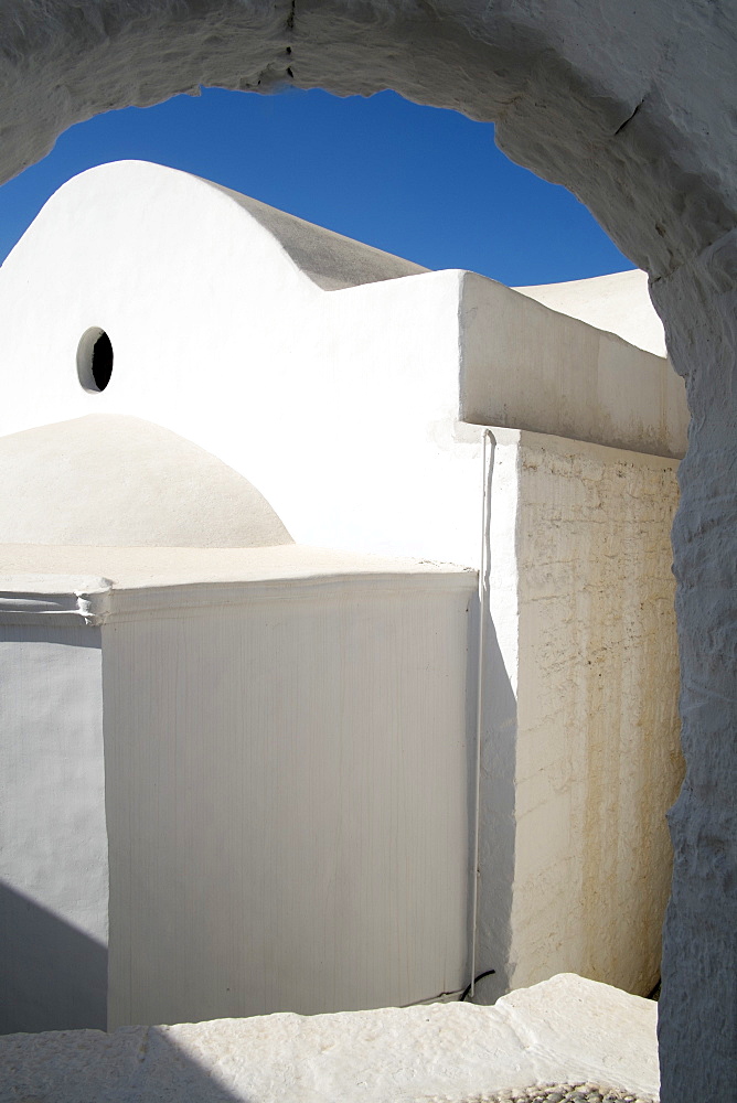 In the streets of Megalo Chorio, Tilos, Dodecanese, Greek Islands, Greece, Europe