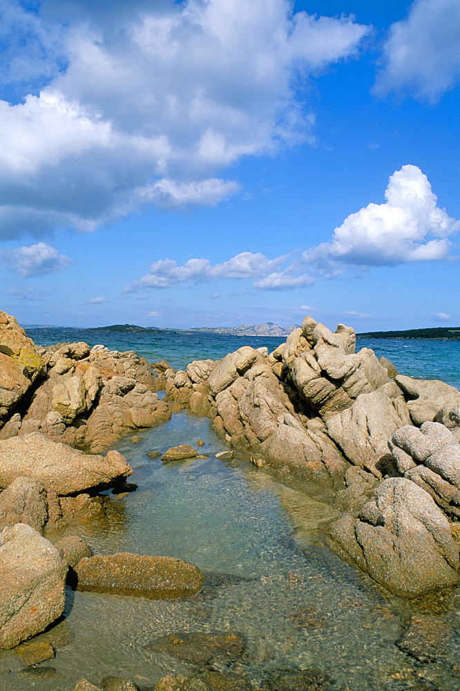 Rocks on the coast, island of Sardinia, Italy, Mediterranean, Europe