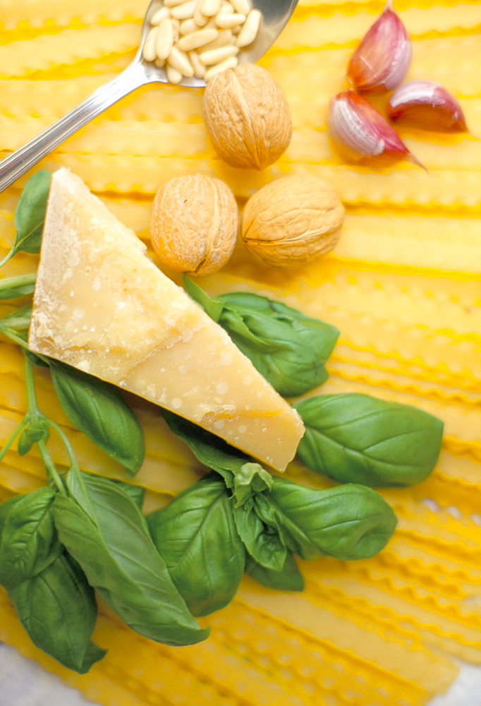 Ingredients for pesto, Italy, Europe