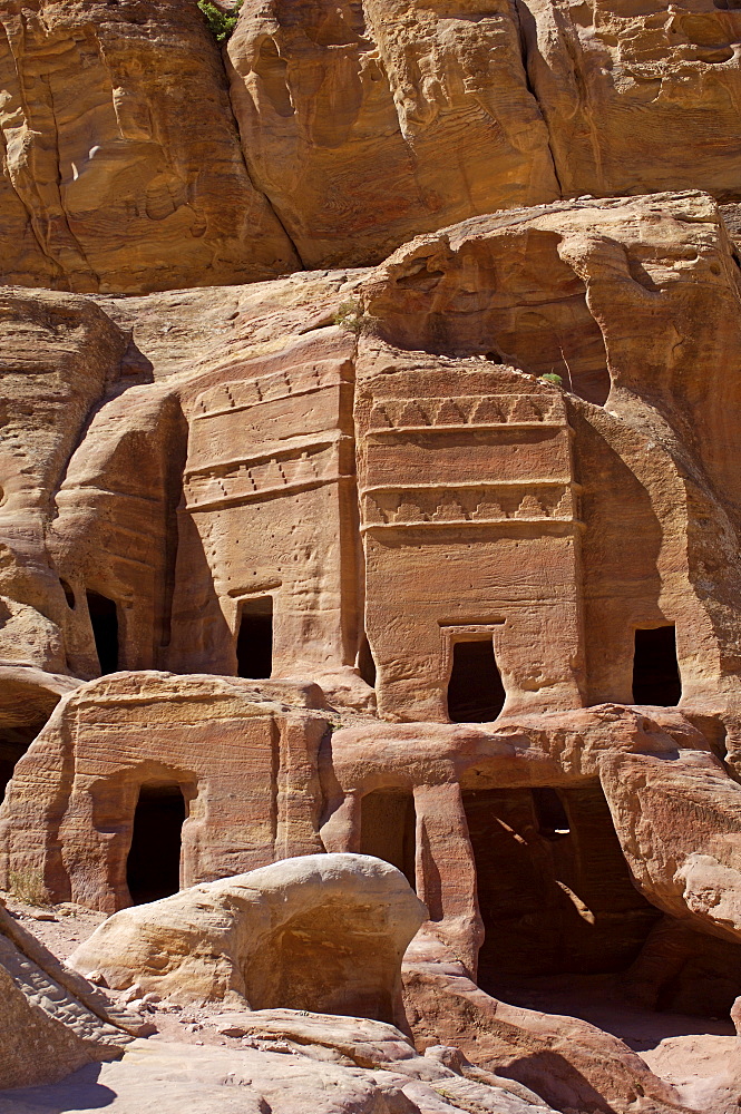 Nabatean tombs, Petra, UNESCO World Heritage Site, Jordan, Middle East