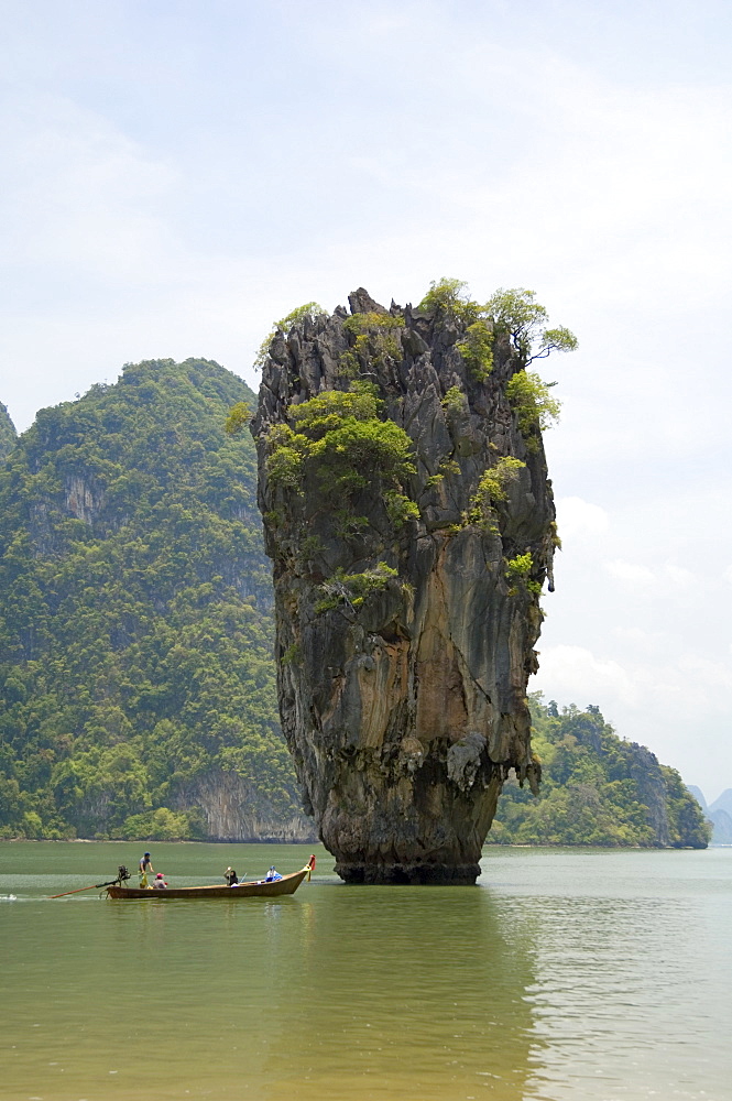 View of Koh Ping-gan from Koh Ta Poo, known as James Bond island, Phang-Nga Bay, Thailand, Southeast Asia, Asia