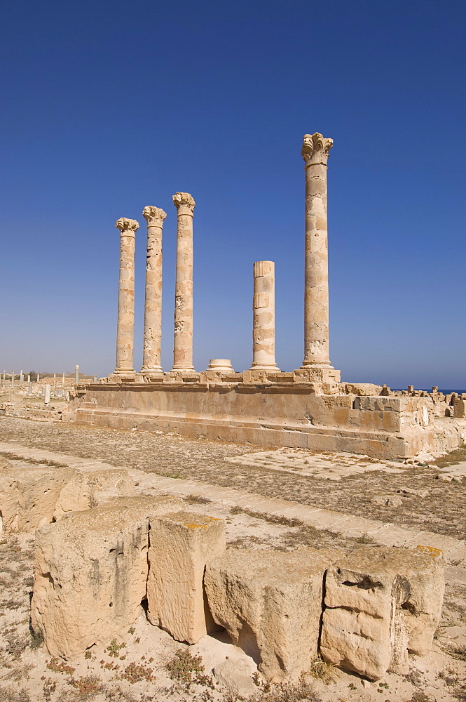 Sabratha Roman site, UNESCO World Heritage Site, Tripolitania, Libya, North Africa, Africa