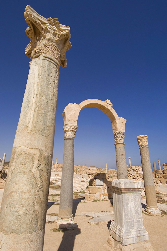 Sabratha Roman site, UNESCO World Heritage Site, Tripolitania, Libya, North Africa, Africa