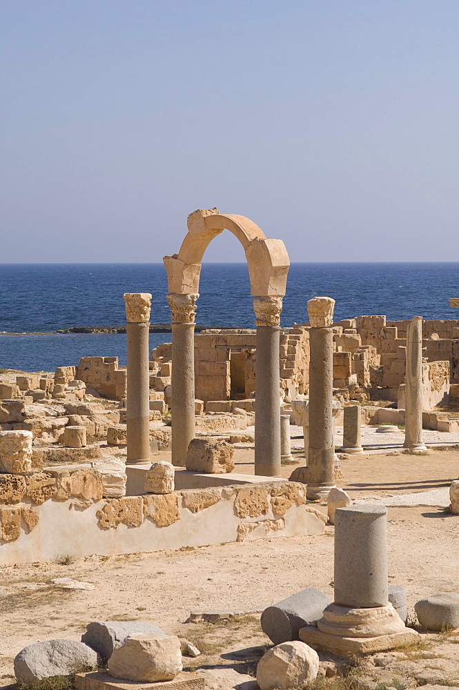 Sabratha Roman site, UNESCO World Heritage Site, Tripolitania, Libya, North Africa, Africa