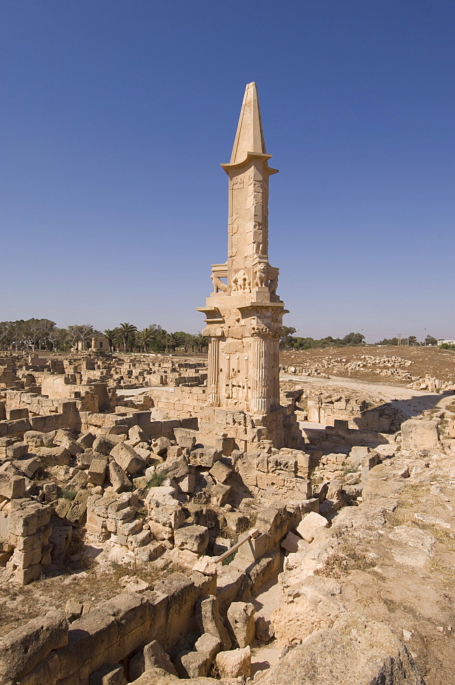 Sabratha Roman site, UNESCO World Heritage Site, Tripolitania, Libya, North Africa, Africa