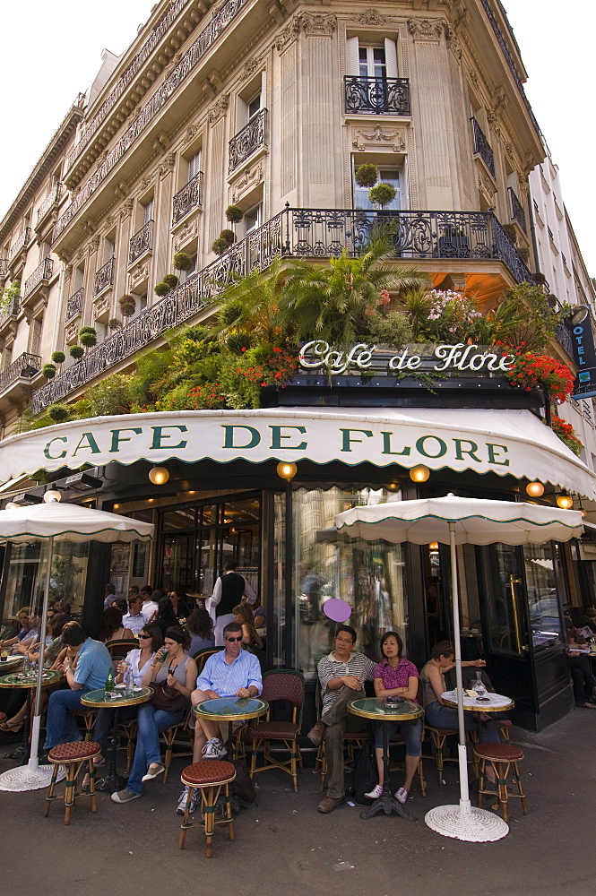 Cafe de Flore, Boulevard Saint-Germain, Paris, France, Europe