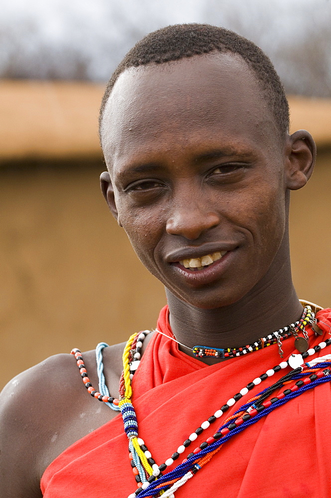 Masai man, Masai Mara, Kenya, East Africa, Africa