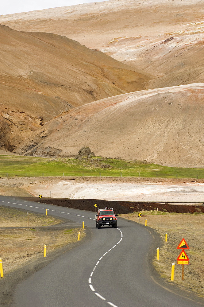 Road near Lake Myvatn, Reykjahlid, Iceland, Polar Regions