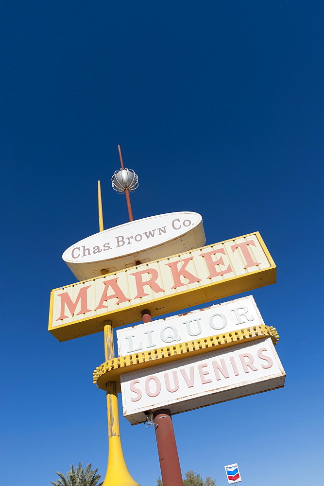 Market sign, Parhump, Nevada, United States of America, North America