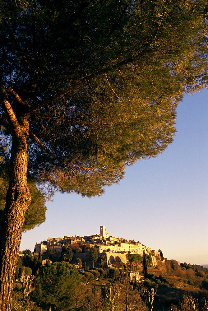 St. Paul de Vence at sunset, Cote d'Azur, Provence, France, Europe